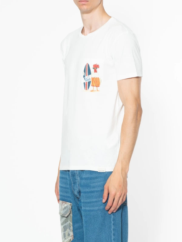T-SHIRT STAMPA GALLO - BL.11